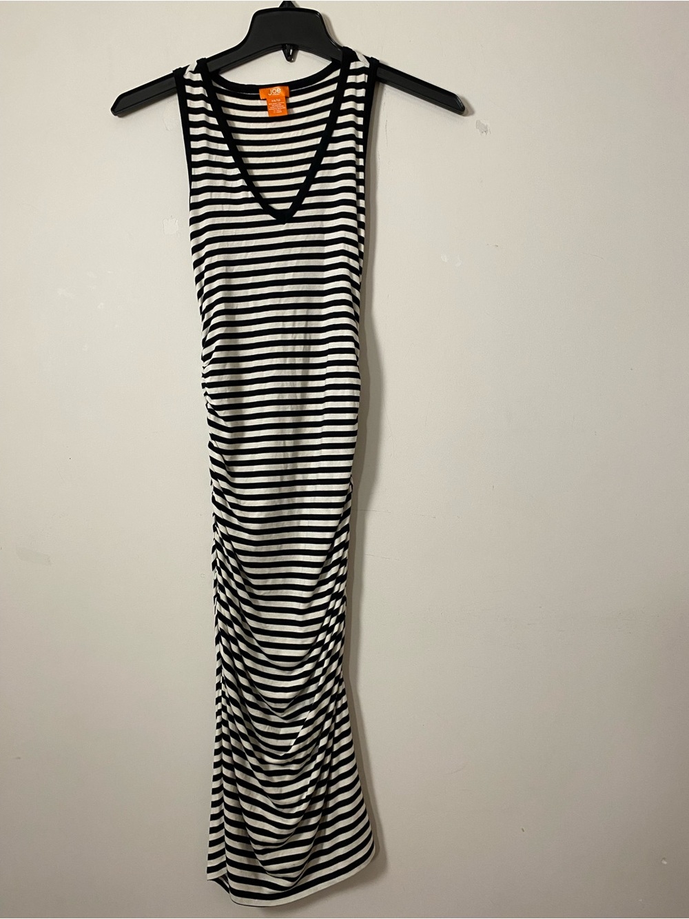 Joe Fresh Black & White Striped Sleeveless Maxi Dress